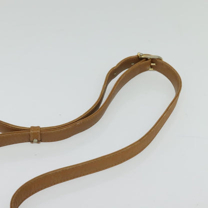Celine Vintage Macadam Shoulder Bag Canvas and Leather, Beige, Canvas, Handbag