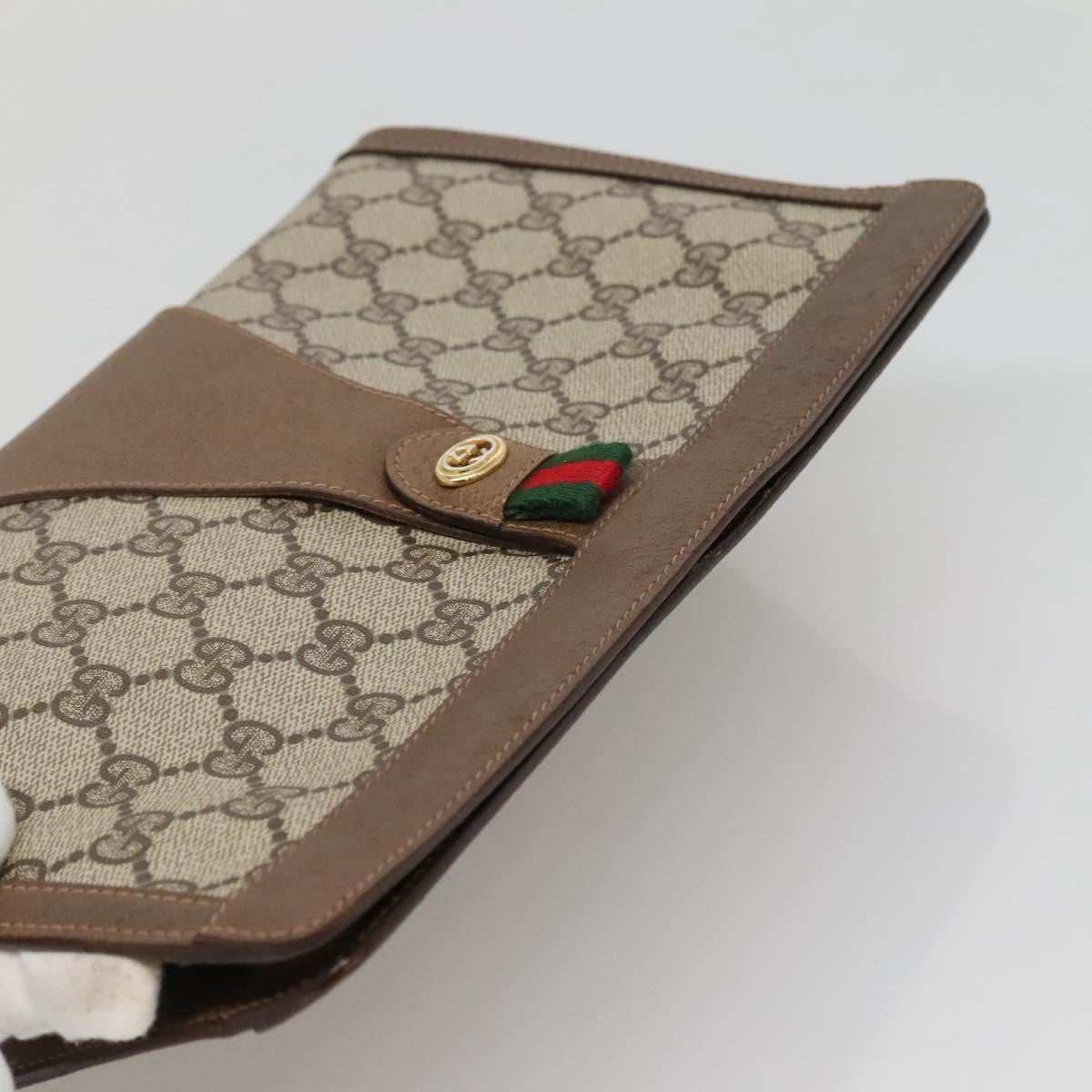 Gucci Vintage old clutch Canvas, BEIGE, PVC, Clutche & pouche