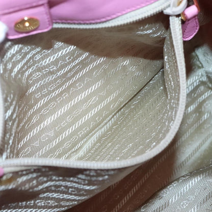 Prada Bow Tote Tessuto with Leather, PINK, NYLON, Tote bag