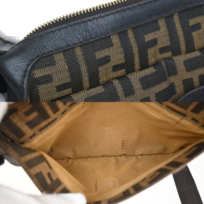 Fendi Chef Zip Crossbody Bag Zucca Canvas, BROWN, CANVAS, Shoulder bag