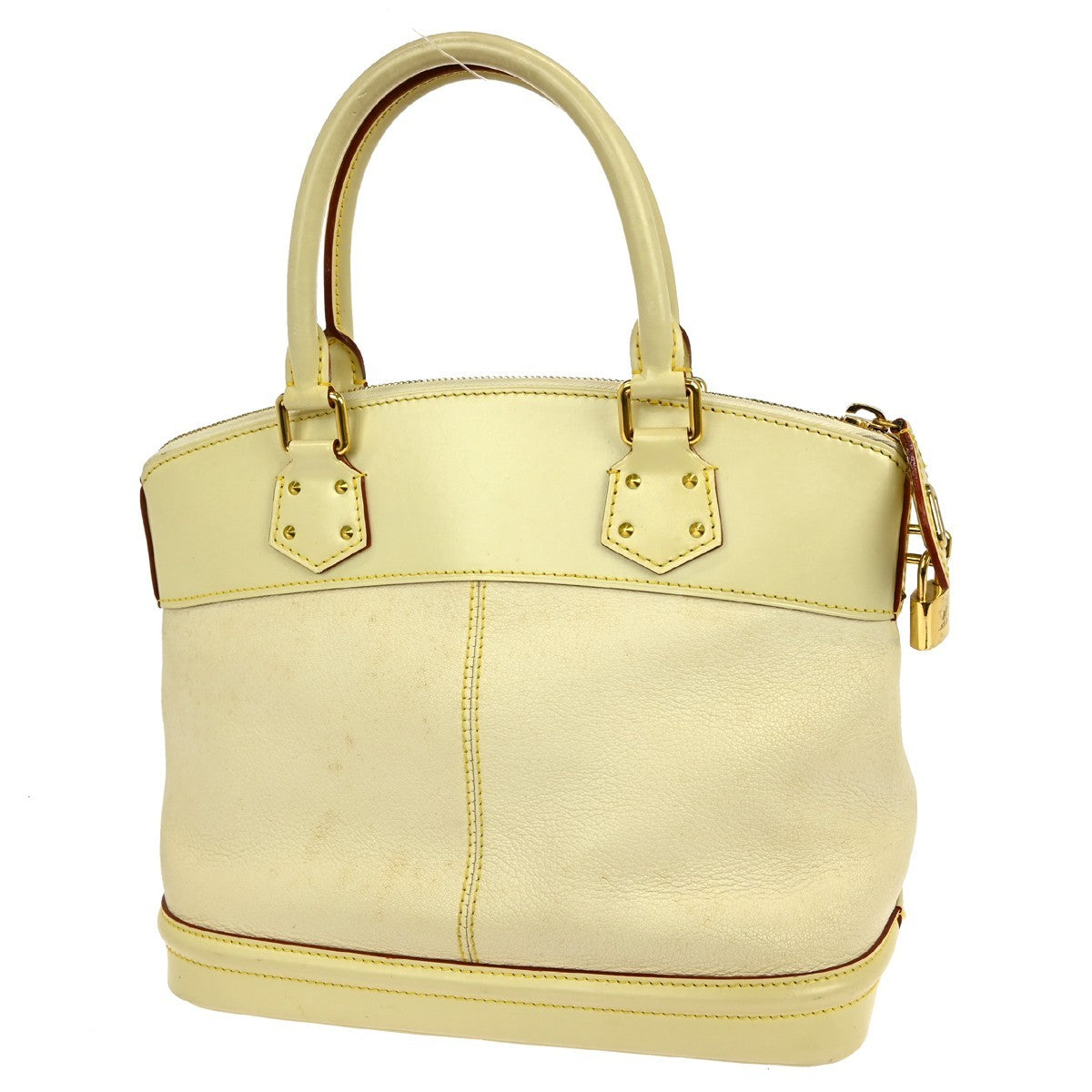 Louis Vuitton Suhali Lockit Handbag Leather, ECRU, LEATHER, Handbag