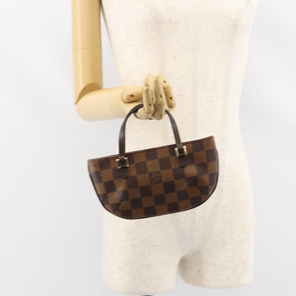 Louis Vuitton Manosque Pochette Damier, BROWN, CANVAS, Clutche & pouche