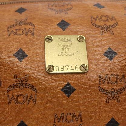 MCM Visetos logogramme Handbag Canvas and Leather, BROWN, CANVAS, Travel bag