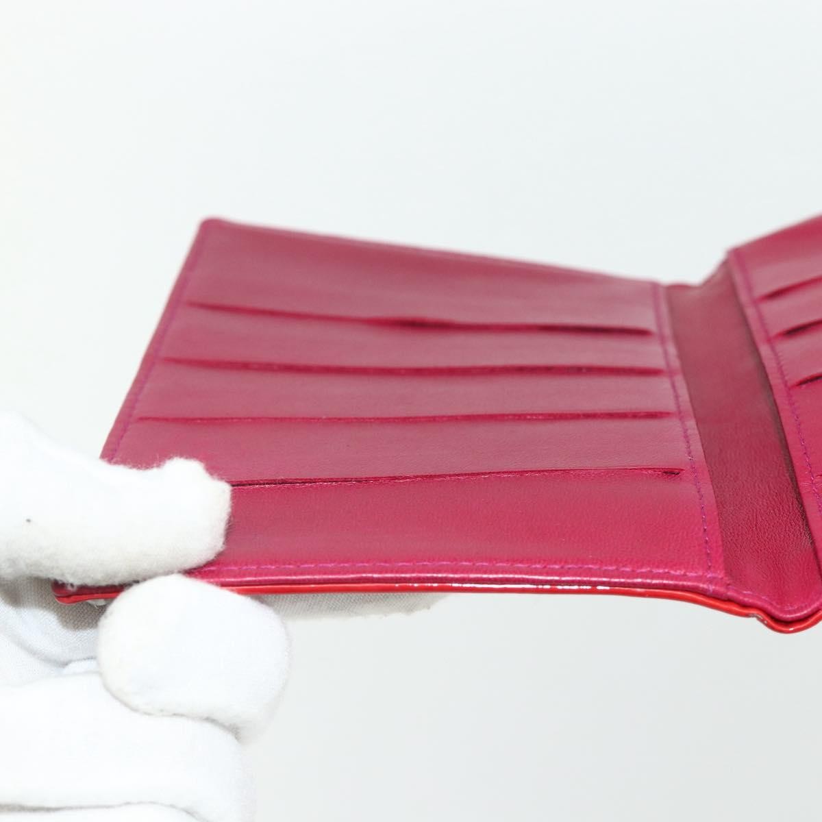Chanel Vintage CC Bifold Card Holder Patent leather, Red, Patent Leather, Card Holder