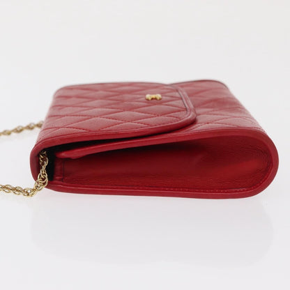 Chanel Vintage Clutch Leather, RED, LEATHER, Clutche & pouche