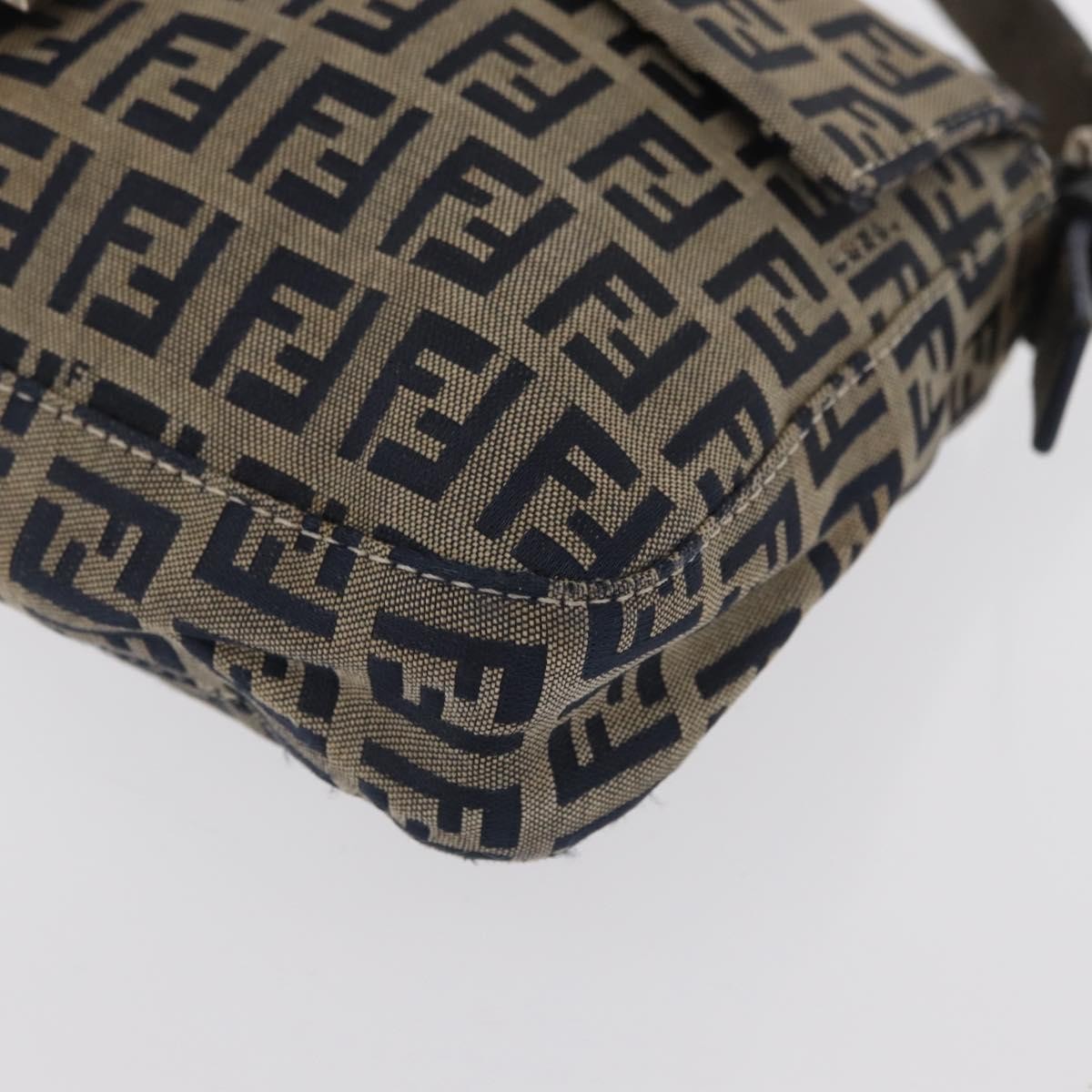Fendi Baguette Bag Zucchino Canvas, NAVY, CANVAS, Shoulder bag