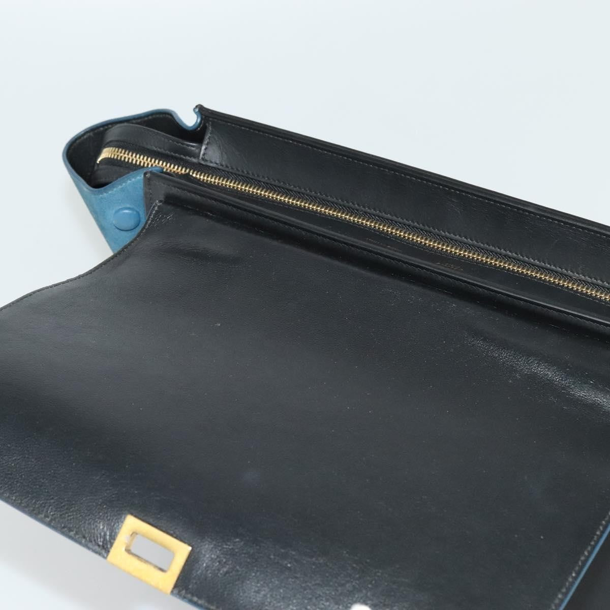 Celine Trapeze Bag Leather, BLUE, LEATHER, Handbag