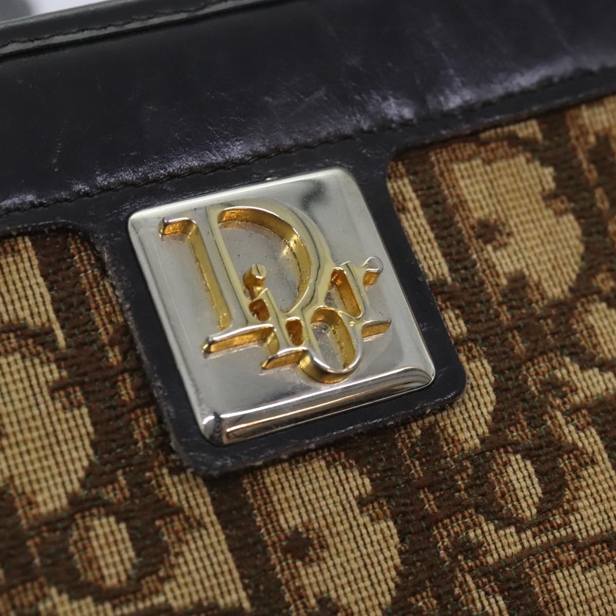 Christian Dior Vintage Trotter Shoulder Bag Canvas, BROWN, CANVAS, Shoulder bag