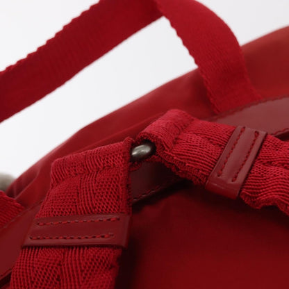 Prada Double Front Pocket Backpack Tessuto, Red, Nylon, Backpack