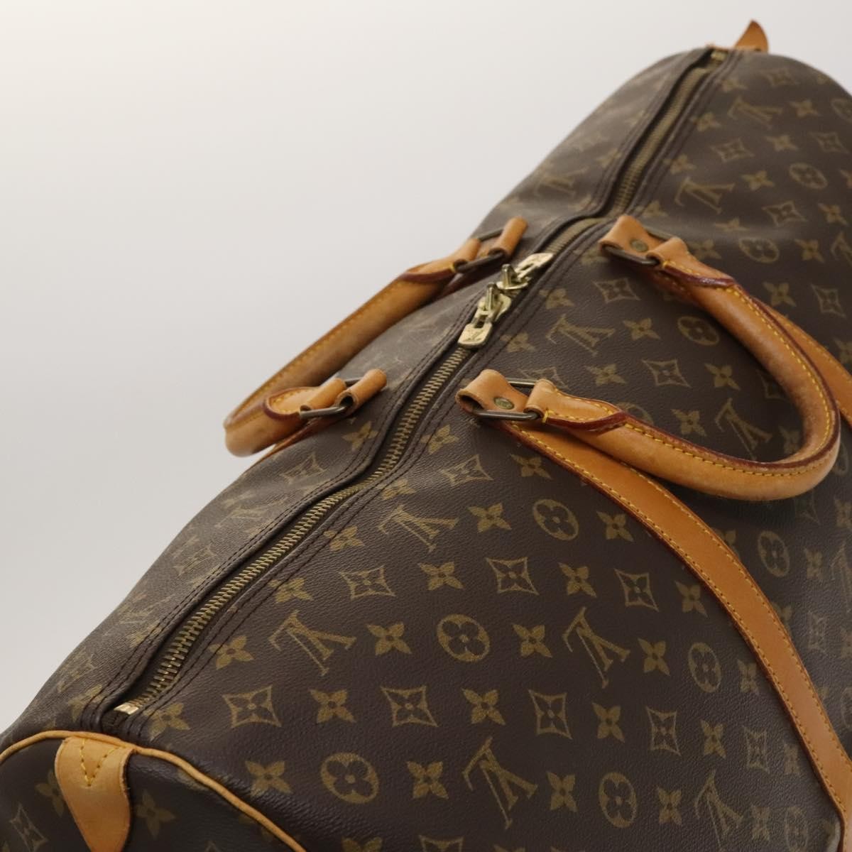 Louis Vuitton Keepall Bag Monogram Canvas, BROWN, CANVAS, Travel bag