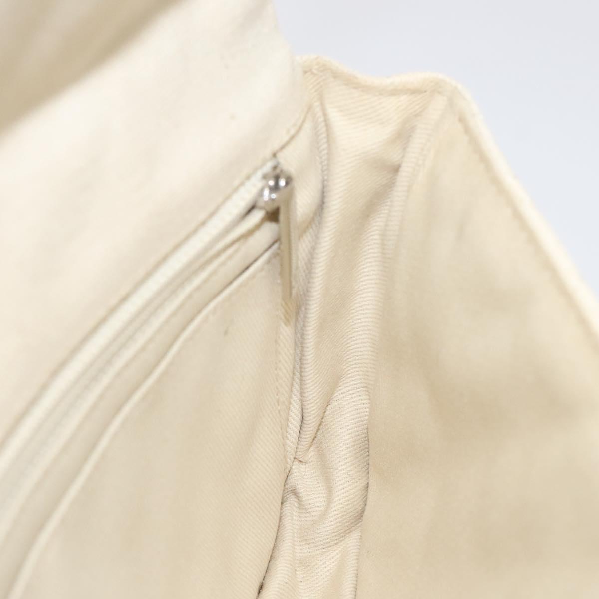 Chanel Cruise Flap Bag Quilted Canvas, ECRU, CANVAS, Clutche & pouche