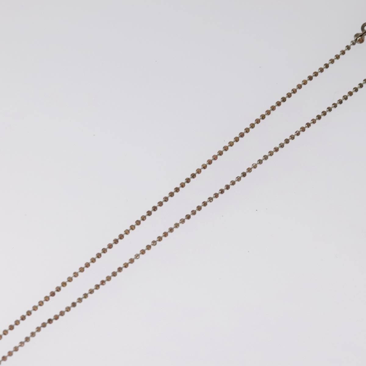 Christian Dior Bow CD Pendant Necklace Metal with Crystal, SILVER, METAL, Necklace