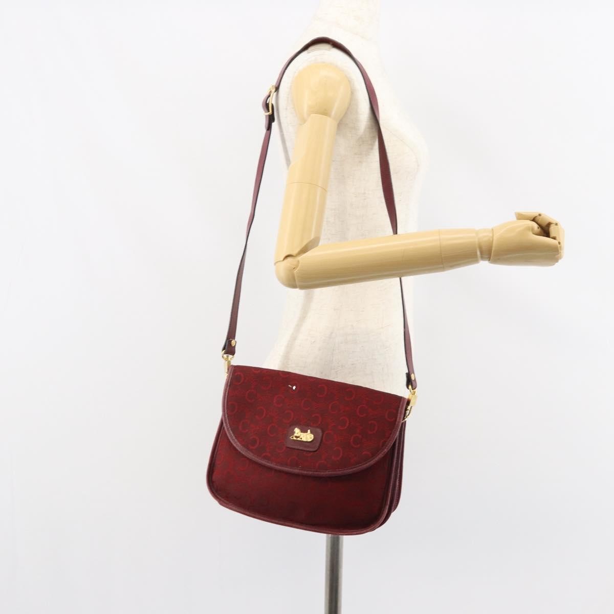 Celine C Sulky Shoulder bag Canvas, RED, CANVAS, Shoulder bag