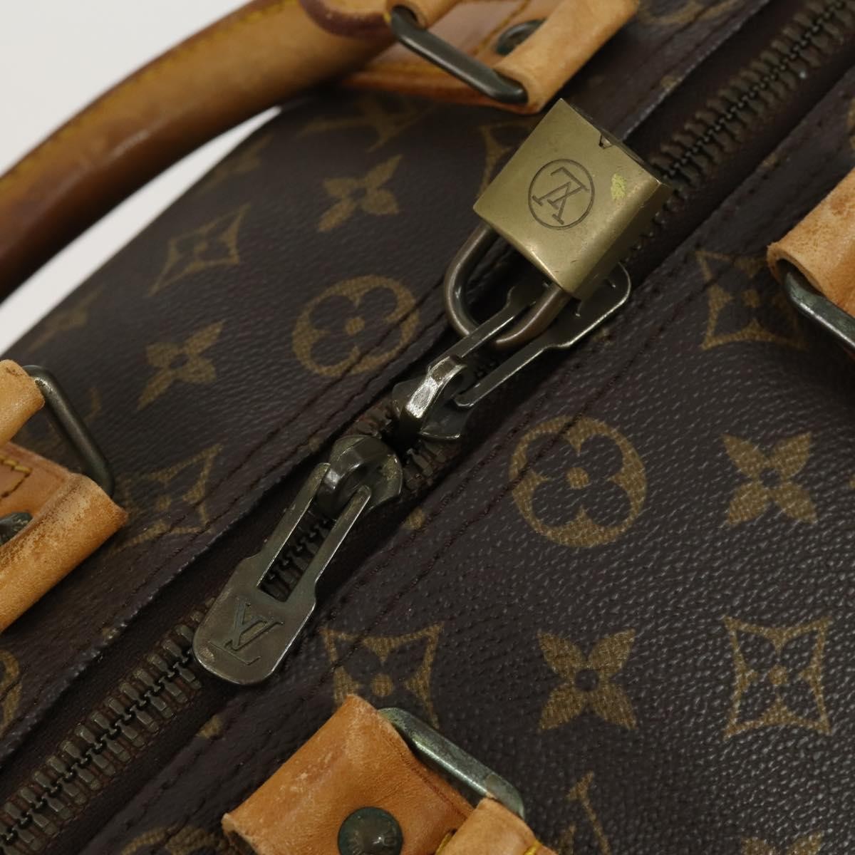 Louis Vuitton Keepall Bag Monogram Canvas, BROWN, CANVAS, Travel bag
