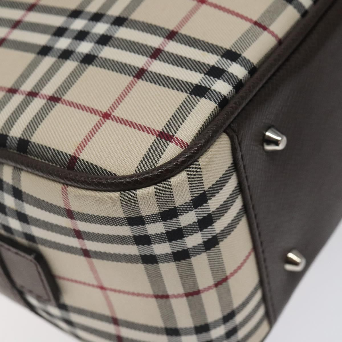 Burberry Nova Check Bowling Bag Canvas, BEIGE, CANVAS, Travel bag