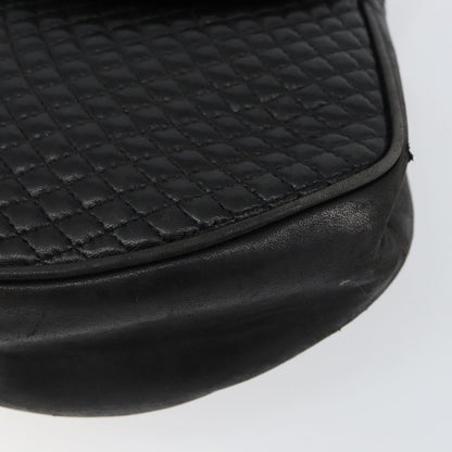 Bally Vintage Handbag Quilted Leather, BLACK, LEATHER, Handbag
