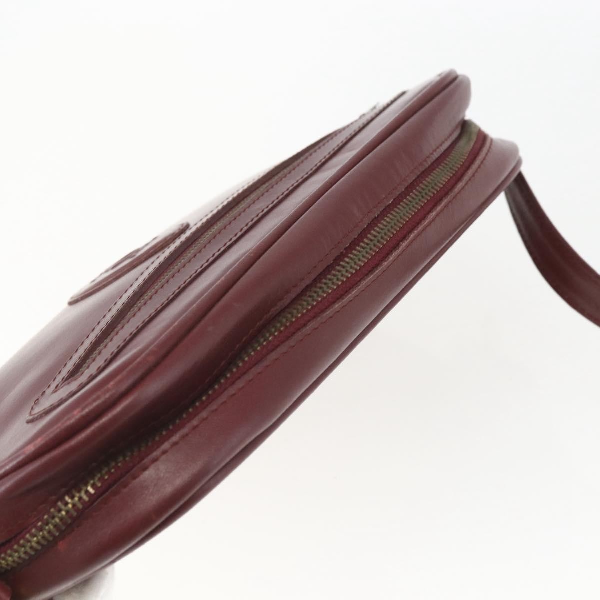 cartier Must de Cartier Shoulder Bag Leather, BURGUNDY, LEATHER, Shoulder bag