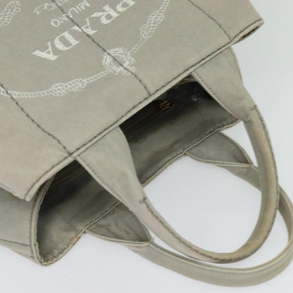 Prada Canapa Tote Canvas, GRAY, CANVAS, Tote bag
