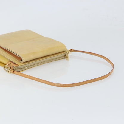 Louis Vuitton Mott Handbag Monogram Vernis, Beige, Patent Leather, Clutch