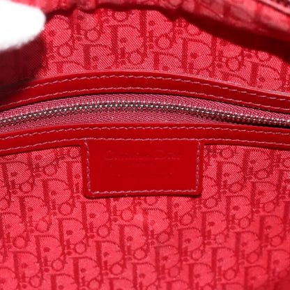 Christian Dior Lady Dior Bag Cannage Quilt Patent, Red, Patent Leather, Handbag