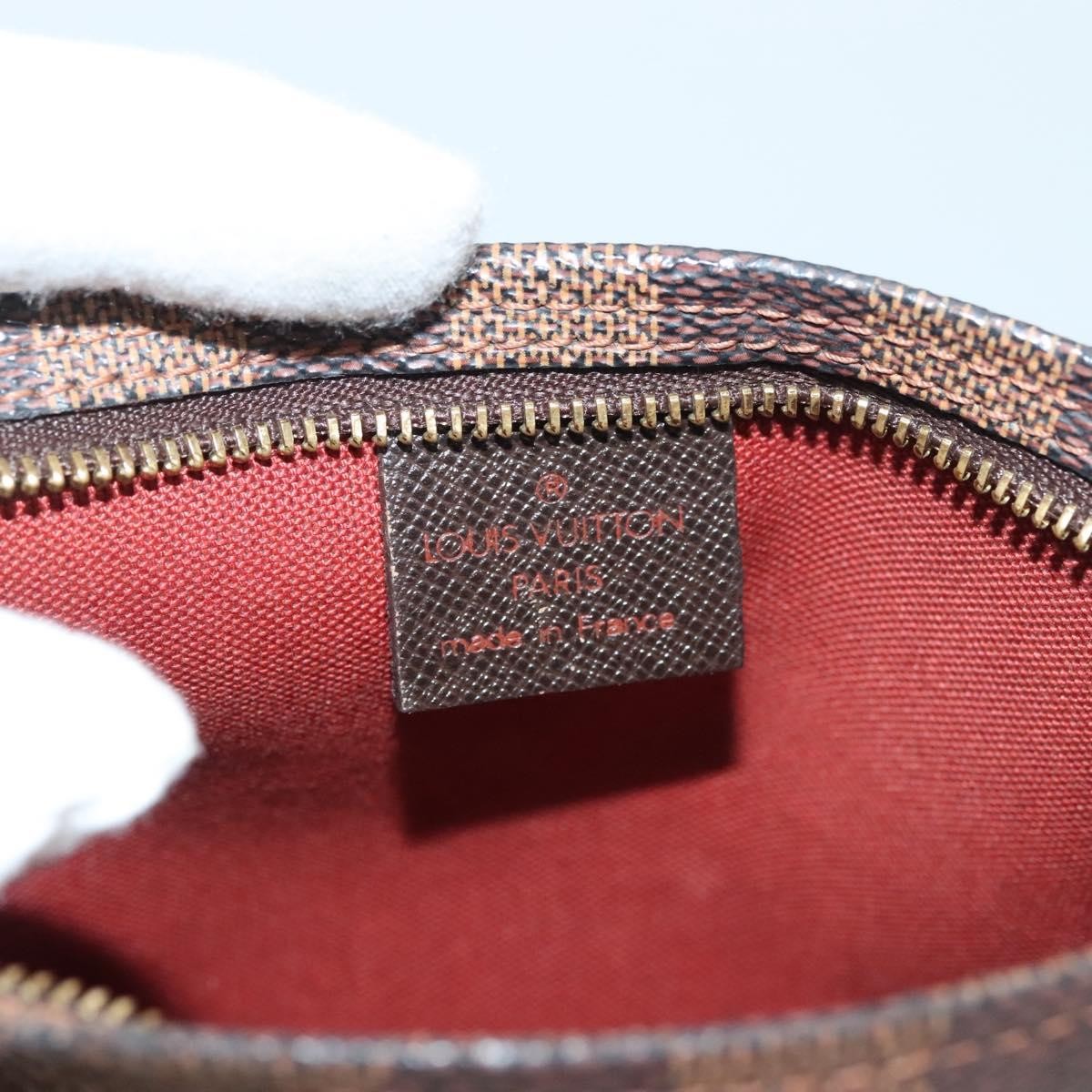 Louis Vuitton Trousse Make Up Bag Damier, BROWN, CANVAS, Clutche & pouche
