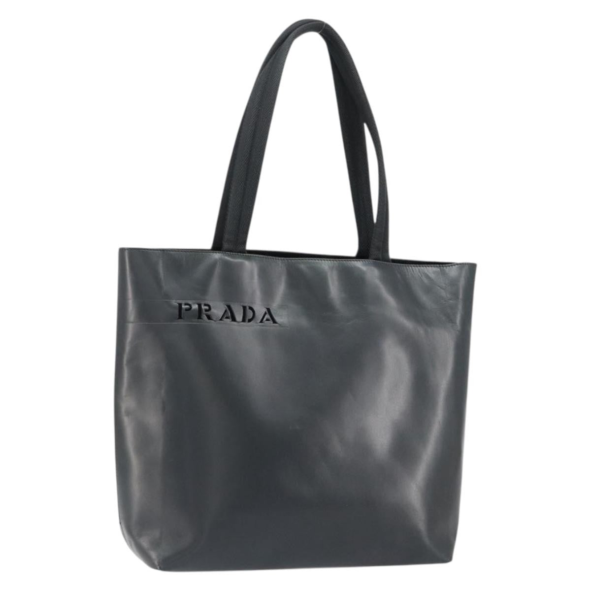 Prada Nappa Acciaio Tote bag, BLACK, LEATHER, Tote bag