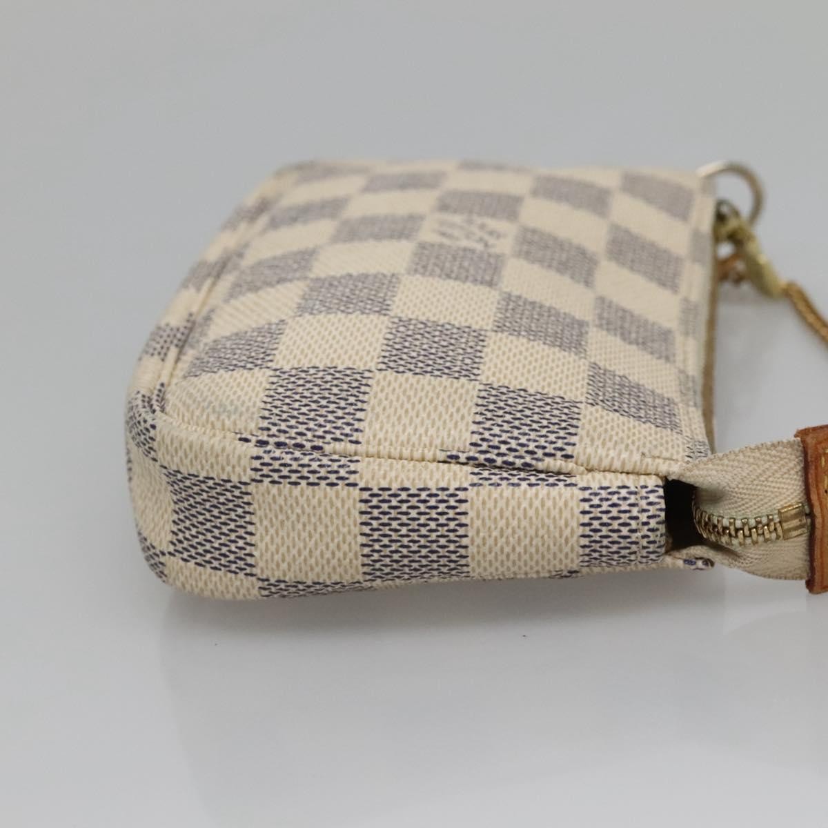 Louis Vuitton Pochette Accessoires Damier, WHITE, CANVAS, Clutche & pouche