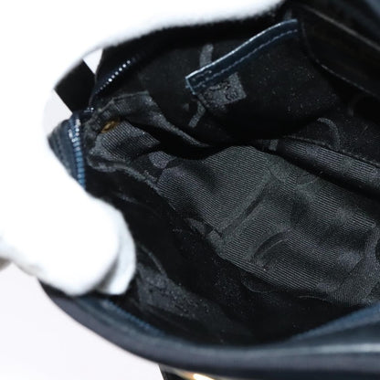 Salvatore Ferragamo Vala Shoulder Bag Leather, NAVY, LEATHER, Shoulder bag