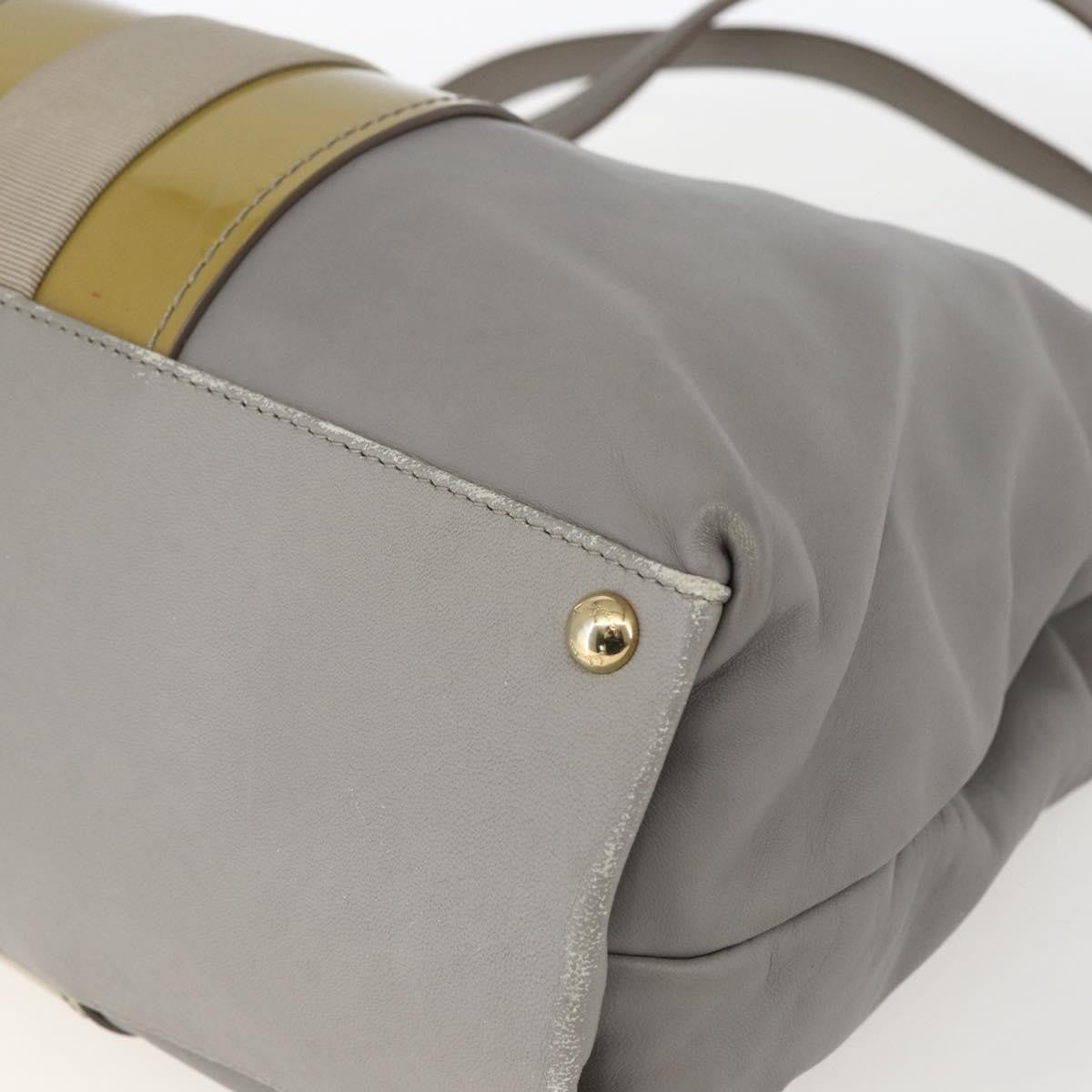 Salvatore Ferragamo Vala tote Leather, GRAY, LEATHER, Tote bag