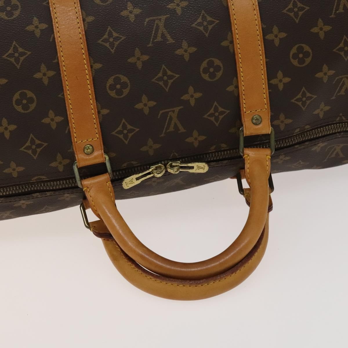 Louis Vuitton Keepall Bag Monogram Canvas, BROWN, CANVAS, Travel bag