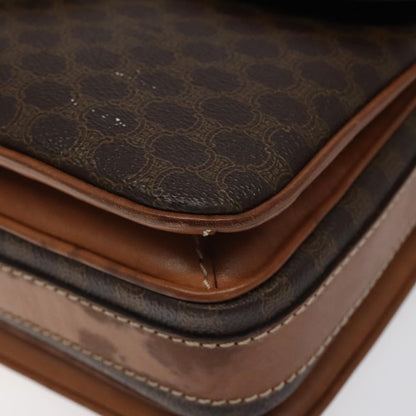 Celine Macadam Shoulder Bag Canvas, BROWN, CANVAS, Shoulder bag