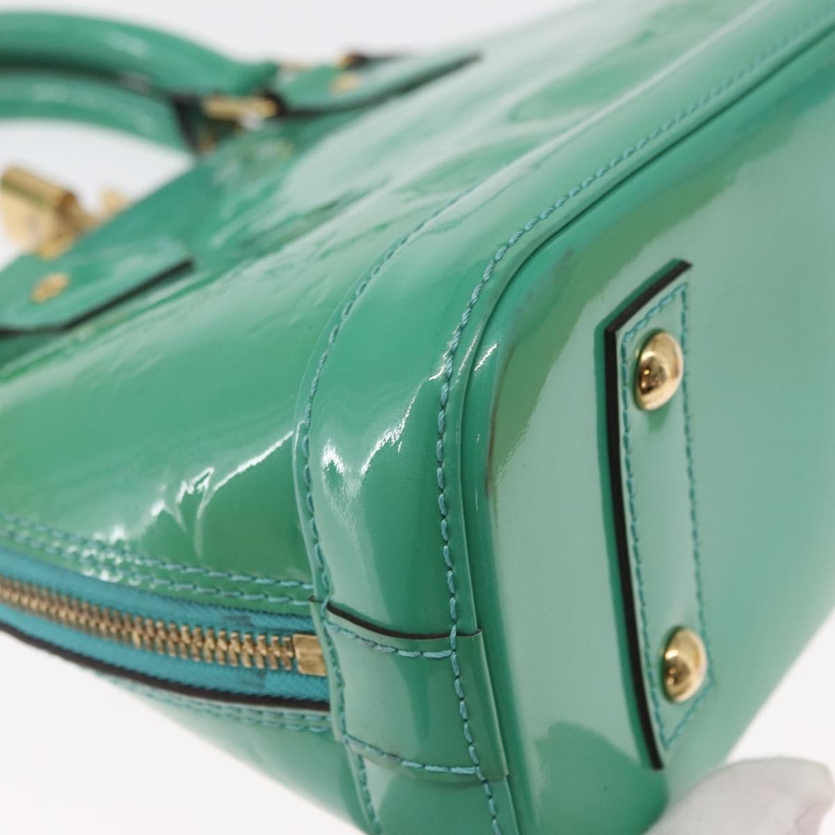 Louis Vuitton Alma Handbag Monogram Vernis, BLUE, PATENT_LEATHER, Handbag