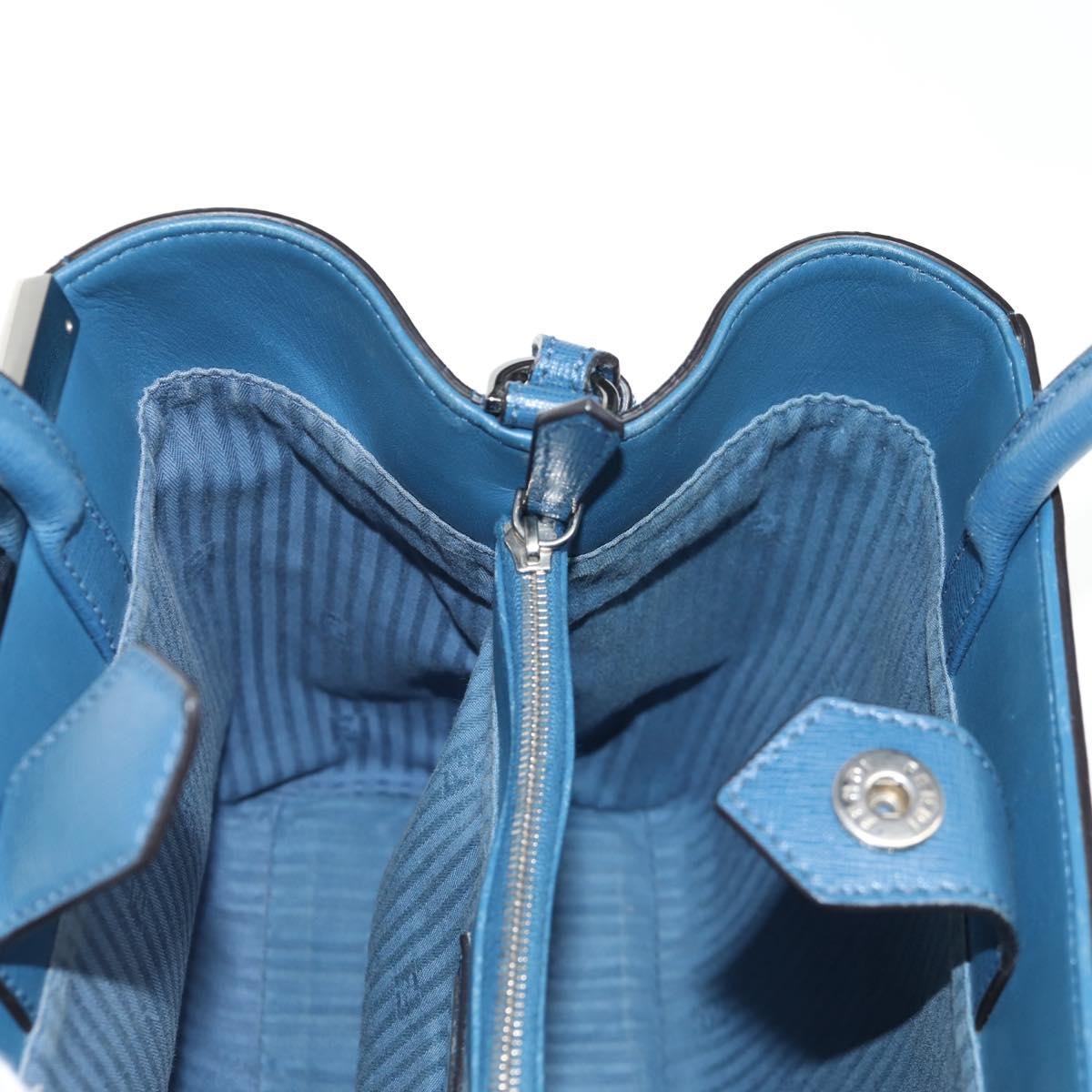 Fendi 2Jours Bag Leather, BLUE, LEATHER, Handbag