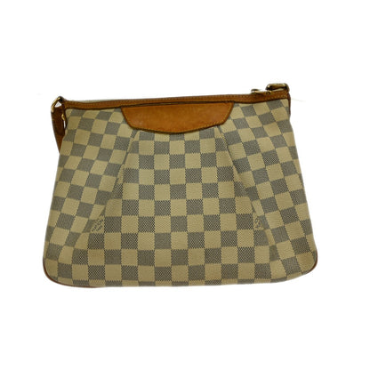 Louis Vuitton Siracusa Handbag Damier, WHITE, CANVAS, Shoulder bag