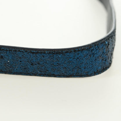 Saint Laurent Sunset Satchel Glitter, BLUE, LEATHER, Shoulder bag