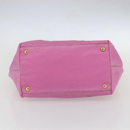 Prada Bow Tote Tessuto with Leather, PINK, NYLON, Tote bag