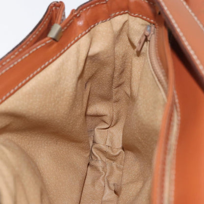 Celine Vintage Macadam Shoulder Bag Canvas and Leather, Brown, Canvas, Handbag