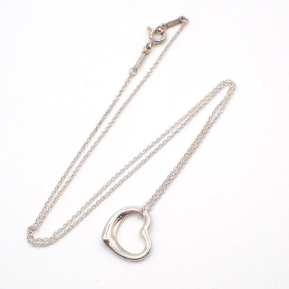Tiffany & Co. Elsa Peretti Open Heart Pendant Necklace Sterling Silver, Silver, Silver, Necklace