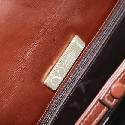 Valentino Garavani Vintage shoulder bag Leather, BROWN, LEATHER, Shoulder bag
