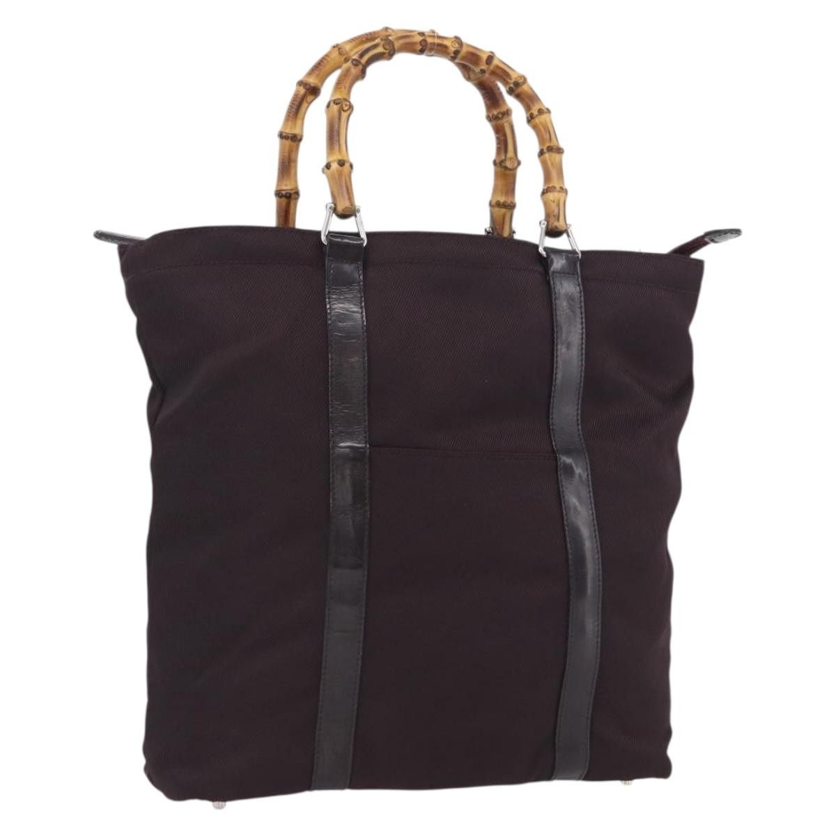 Gucci Bamboo tote bag Canvas, Purple, Canvas, Tote Bag