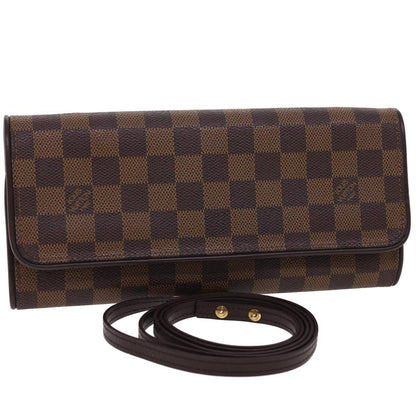Louis Vuitton Twin Handbag Damier, BROWN, CANVAS, Handbag