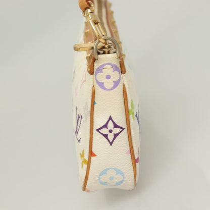 Louis Vuitton Pochette Accessoires Monogram Multicolor, WHITE, CANVAS, Clutche & pouche
