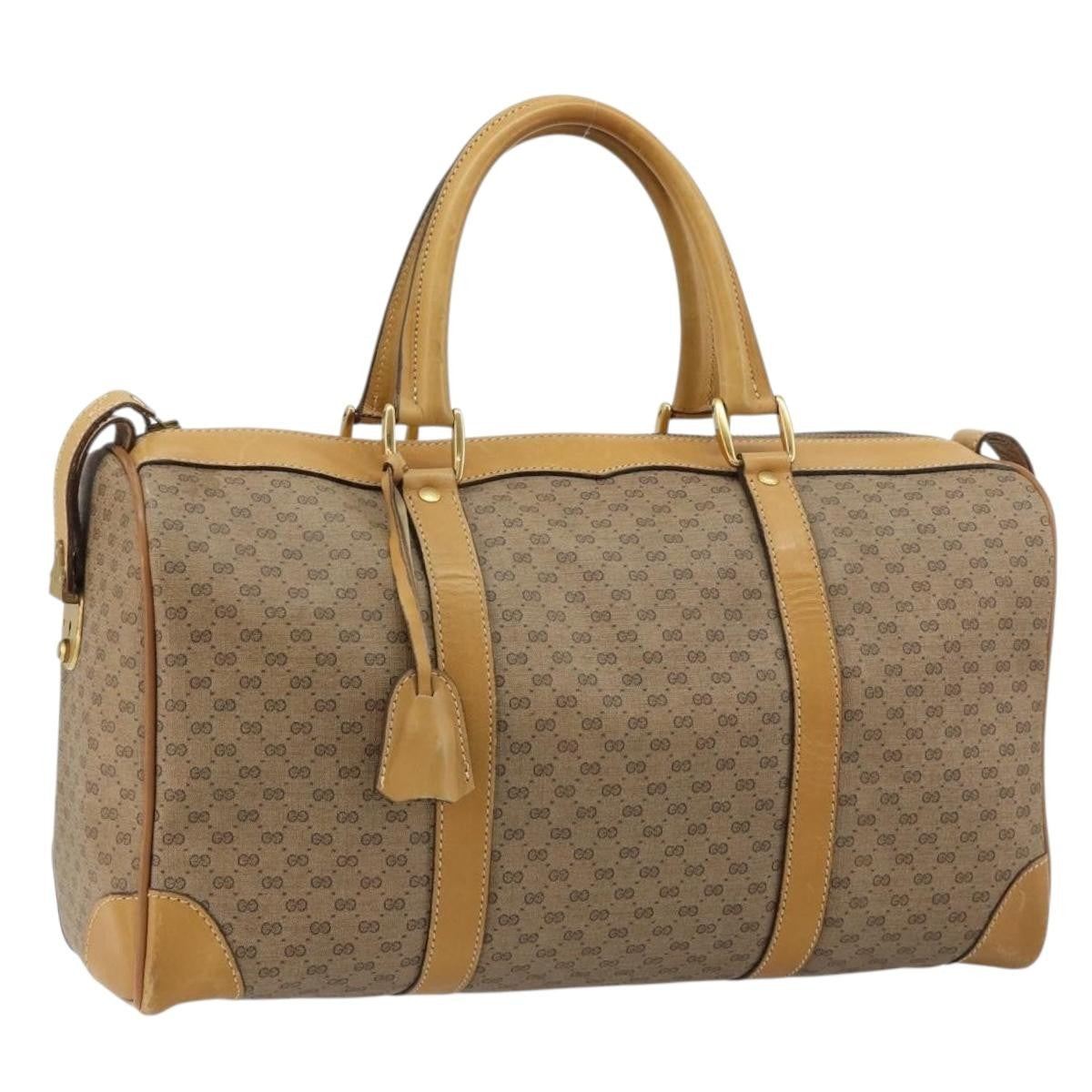 Gucci Vintage Travel bag GG Canvas, Beige, PVC, Travel Bag
