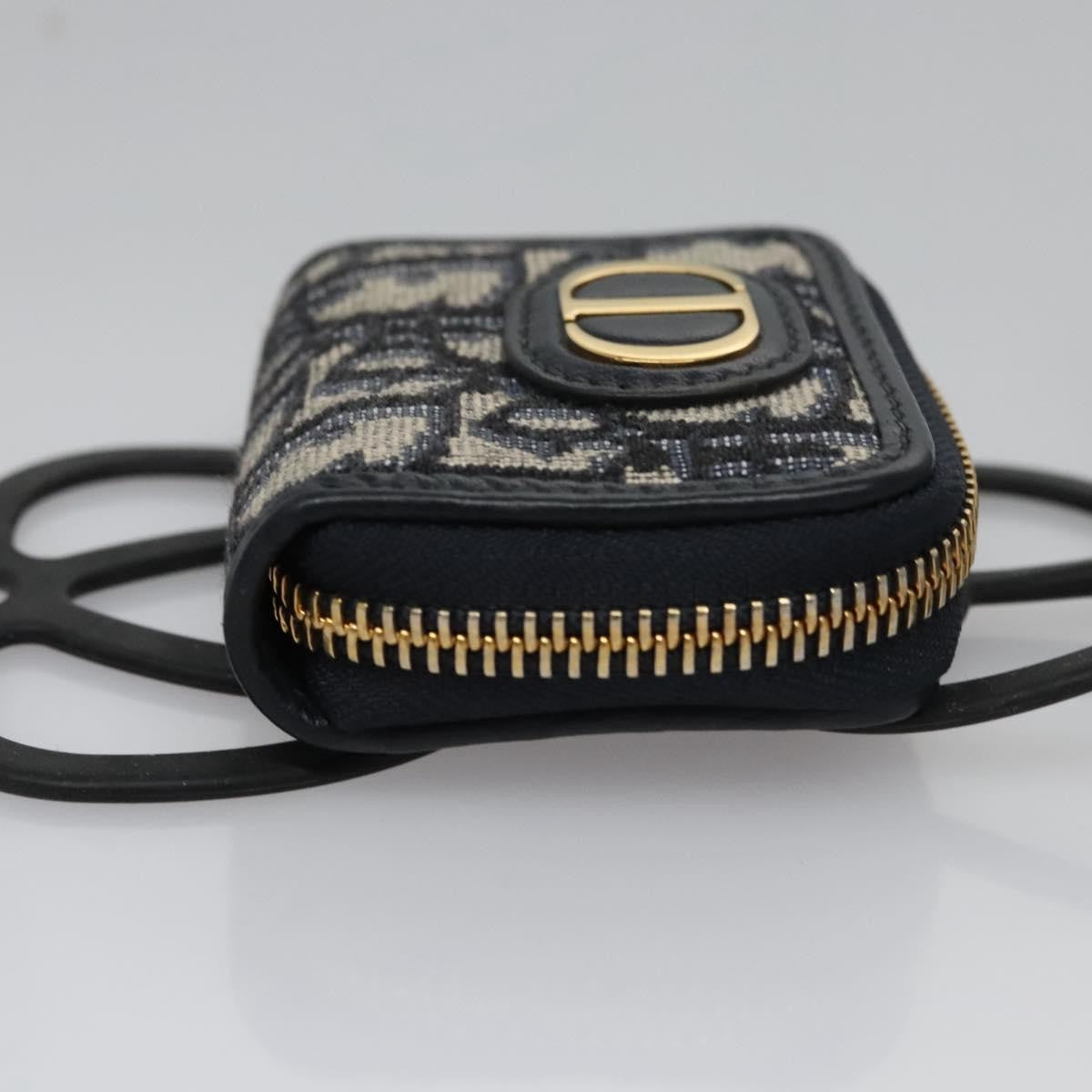 Christian Dior Trotter French Wallet Diorissimo Canvas, Navy, Canvas, Wallet