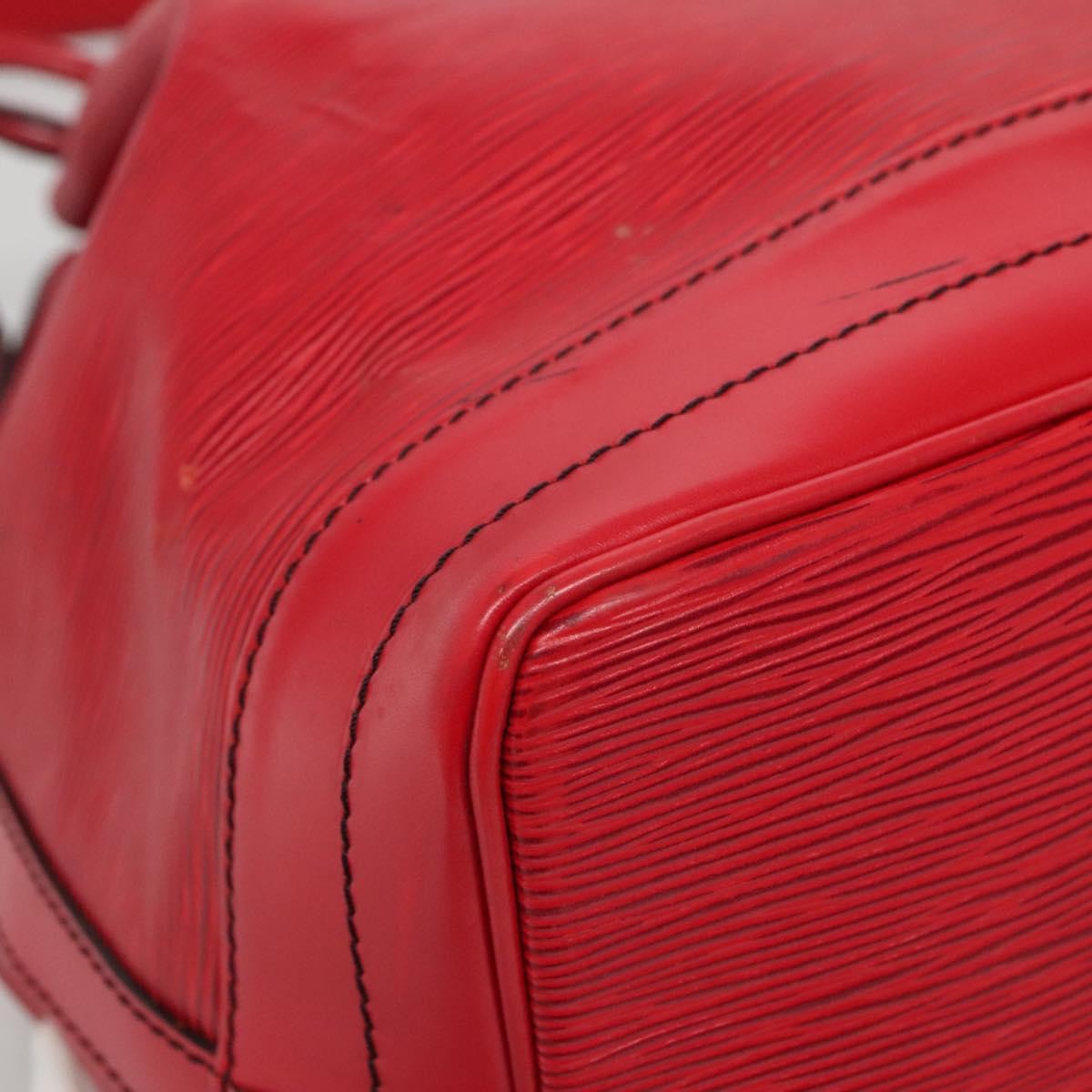 Louis Vuitton Petit Noe Handbag Epi Leather, RED, LEATHER, Shoulder bag