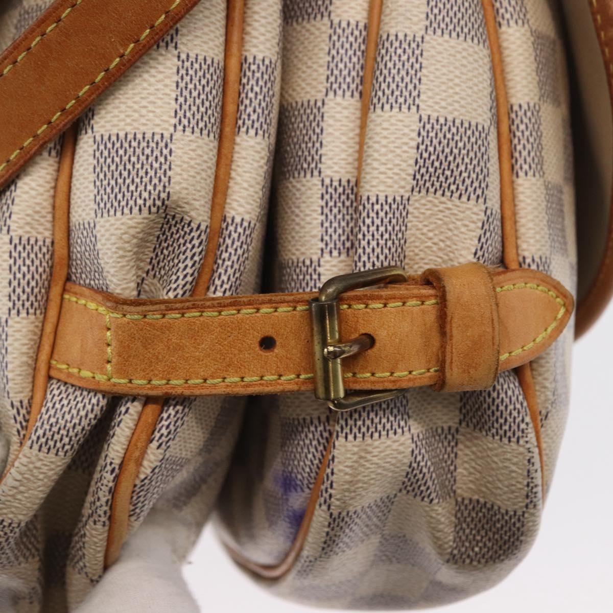 Louis Vuitton Saumur Handbag Damier, BEIGE, CANVAS, Shoulder bag