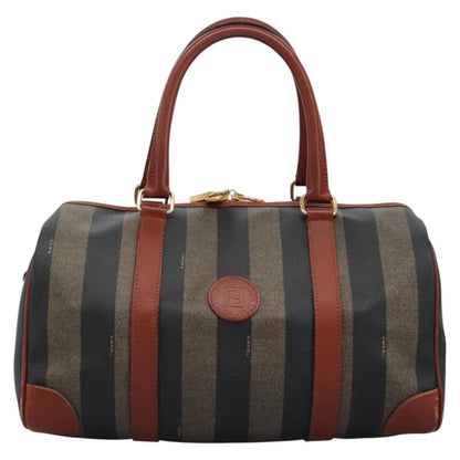Fendi Vintage Pequin Convertible Boston Bag Coated Canvas, Multicolour, Canvas, Travel Bag