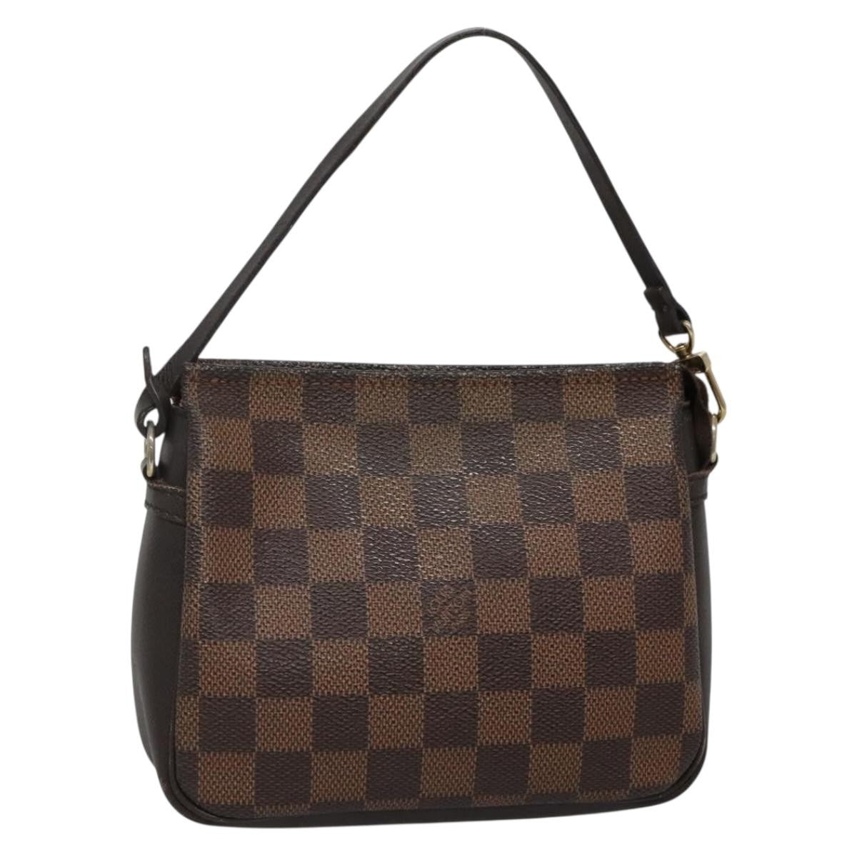 Louis Vuitton Trousse Make Up Bag Damier, BROWN, CANVAS, Clutche & pouche