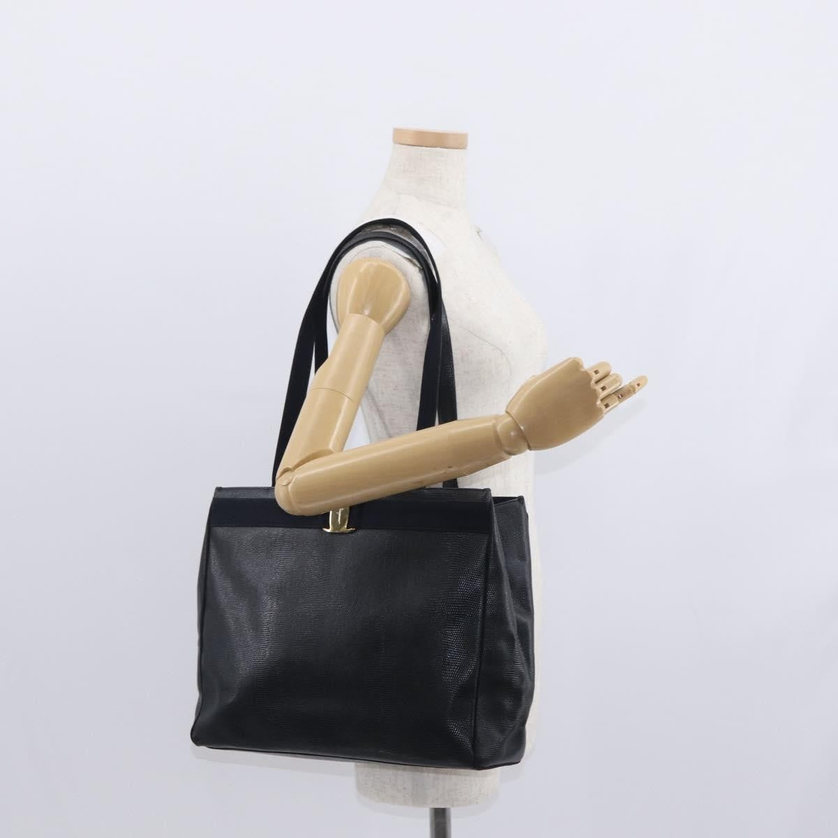 Salvatore Ferragamo Vala tote Leather, NAVY, LEATHER, Tote bag