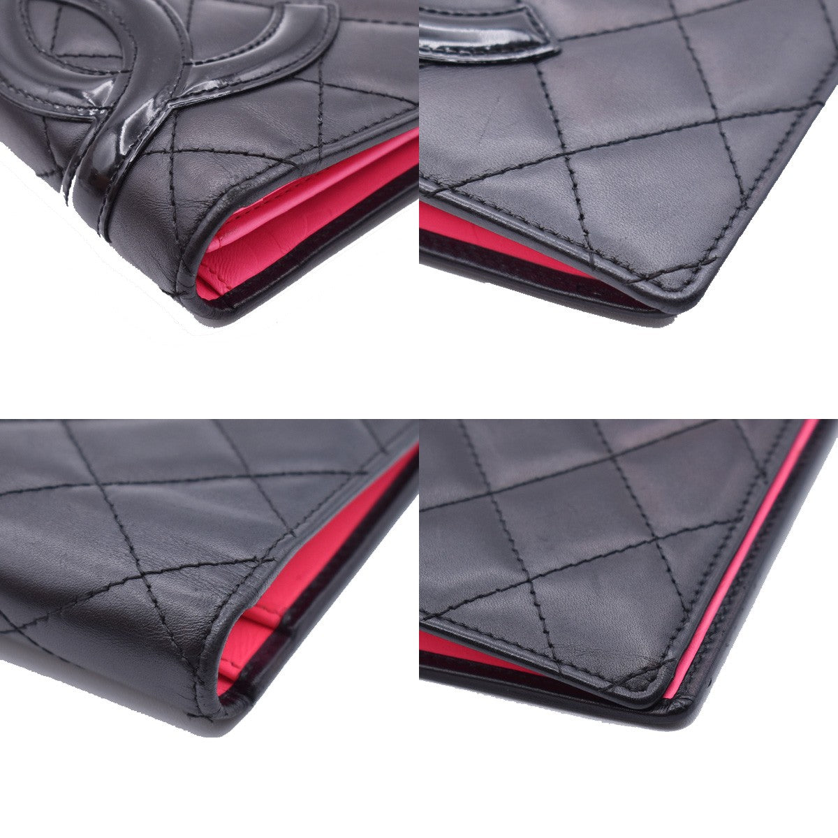 Chanel Cambon Bifold Wallet Quilted Lambskin, BLACK, LEATHER, Wallets